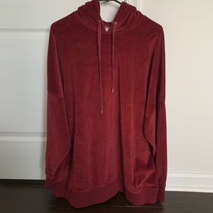 Burgundy long sleeve hoodie-dress L.A. Hearts